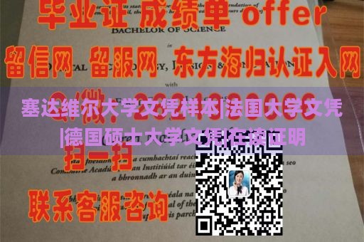 塞达维尔大学文凭样本|法国大学文凭|德国硕士大学文凭|在读证明